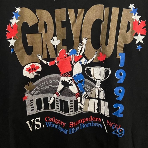 Vintage 1992 Grey Cup T-shirt - Picture 2 of 3